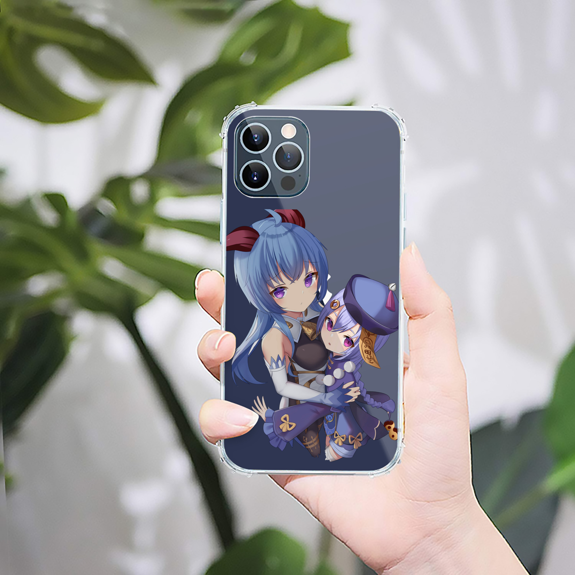 げんし神 甘雨 かんう genshin Ganyu 【iPhone 12シリーズ対応】透明スマホケース（クリアソフトケース）